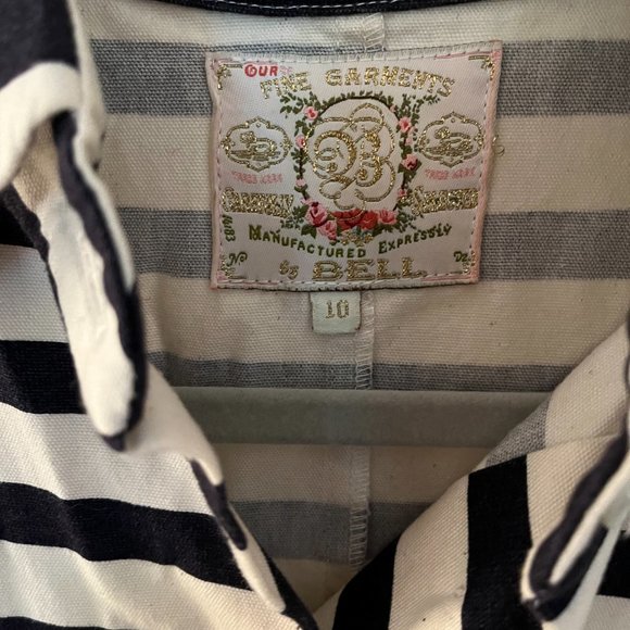 Belle Size 10 Blue and White Summer Dress - Picture 2 of 3